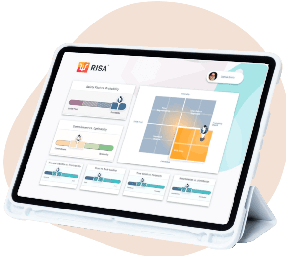 RISA® Profile results shown on a tablet